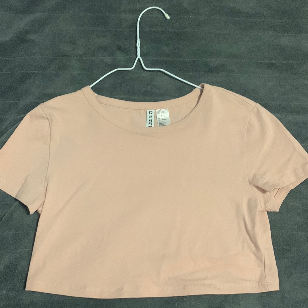 Pinkish cream crop top from H&M and the brand Divided